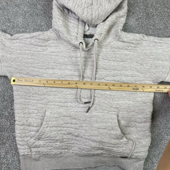 prAna Women’s Hoodie Small Gray Textured Knit Organic Cotton W23202220 Pullover - Picture 11 of 15